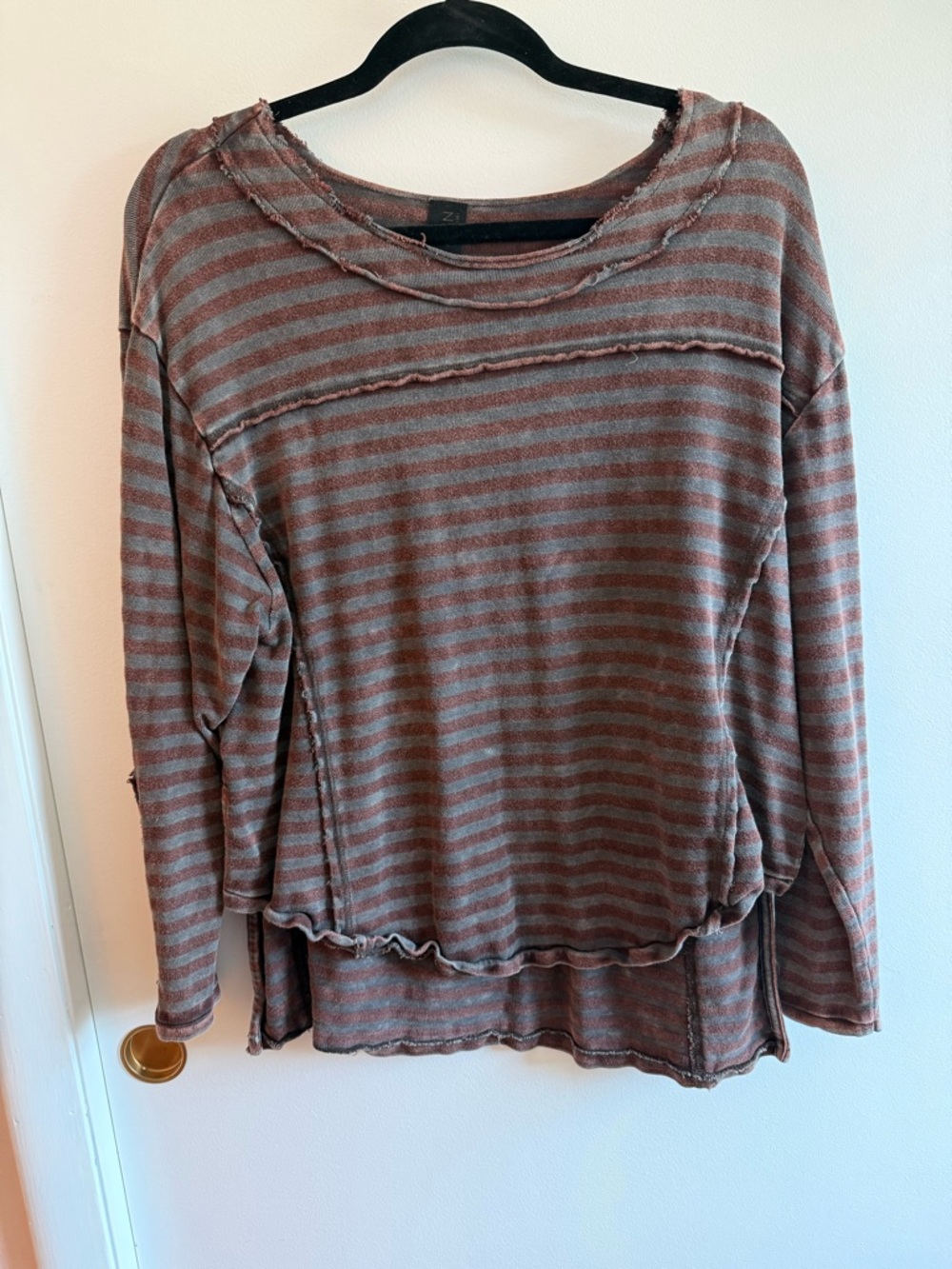 Relaxed Striped Long-Sleeve Top
